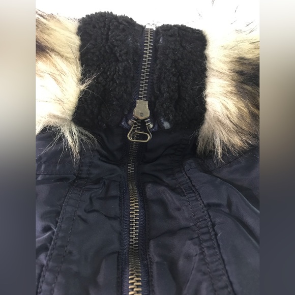 Vintage Polo Sport Sportsman Downfilled/Fur Trim Aviator Bomber Jacket - Picture 5 of 7